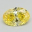 0.52 Ct. Fancy Vivid Yellow Oval Lab Grown Diamond
