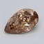 1.18 Ct. Light  Brown Pear Lab Grown Diamond