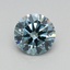 0.45 Ct. Fancy Vivid Greenish Blue Round Lab Grown Diamond