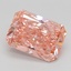 1.39 Ct. Fancy Vivid  Pink Radiant Lab Grown Diamond