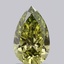 1.02 Ct. Fancy Vivid Green Pear Lab Grown Diamond