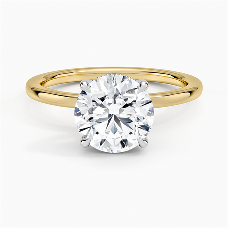 Platinum Adorned Mixed Metal Diamond Ring