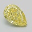 2.15 Ct. Fancy Intense Yellow Pear Lab Grown Diamond