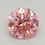 0.70 Ct. Fancy Vivid Pink Round Lab Grown Diamond