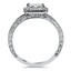 Split-shank Adorned Halo Diamond Ring, smallside view