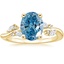 18K Yellow Gold Arden Diamond Ring, smalltop view
