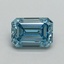 1.00 Ct. Fancy Vivid Blue Emerald Lab Grown Diamond