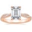 14K Rose Gold Petite Luxe Twisted Vine Diamond Ring (1/4 ct. tw.), smalltop view