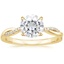 18K Yellow Gold Petite Twisted Vine Diamond Ring (1/8 ct. tw.), smalltop view