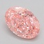1.10 Ct. Fancy Vivid  Pink Oval Lab Grown Diamond