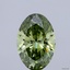 2.02 Ct. Fancy Vivid Green Oval Lab Grown Diamond