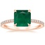 14K Rose Gold Viviana Half-Coverage Diamond Ring, smalltop view