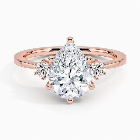 14K Rose Gold Tallula Three Stone Diamond Ring