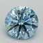 6.01 Ct. Fancy Vivid Blue Round Lab Grown Diamond