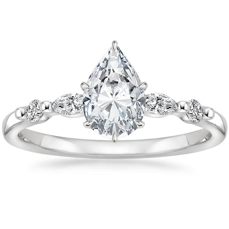 18K White Gold Petite Versailles Diamond Bridal Set (3/8 ct. tw.)