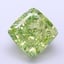7.05 Ct. Fancy Vivid  Green Cushion Lab Grown Diamond