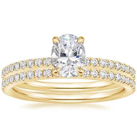 18K Yellow Gold Luxe Ballad Perfect Fit Diamond Bridal Set