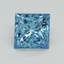 1.51 Ct. Fancy Vivid Blue Princess Lab Grown Diamond