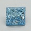 1.50 Ct. Fancy Vivid Blue Princess Lab Grown Diamond