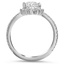 Crescent Pave Diamond Ring, smallside view