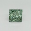 1.02 Ct. Fancy Vivid Green Princess Lab Grown Diamond
