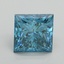 3.07 Ct. Fancy Vivid Blue Princess Lab Grown Diamond