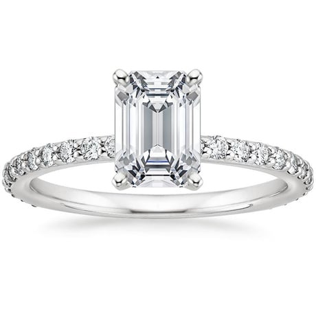 18K White Gold Luxe Petite Shared Prong Diamond Bridal Set (3/4 ct. tw.)