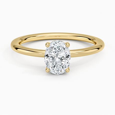 Flush Fit Hidden Halo Diamond Ring