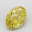 4.16 Ct. Fancy Intense  Yellow Oval Lab Grown Diamond