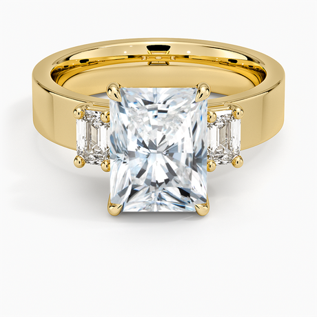 Peyton Emerald Cut Three Stone Diamond Ring