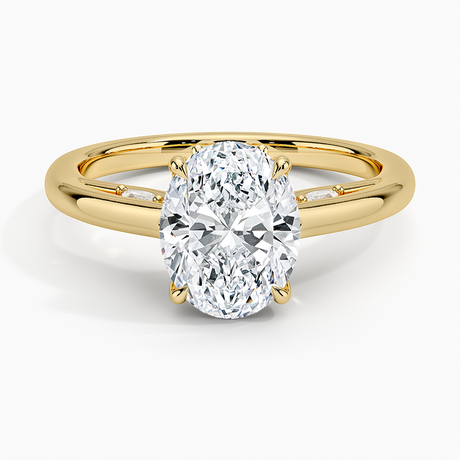 18K Yellow Gold Secret Garden Adorned Gallery Solitaire Ring (1/3 ct. tw.)