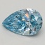 2.07 Ct. Fancy Intense Greenish Blue Pear Lab Grown Diamond