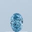0.33 Ct. Fancy Vivid  Blue Oval Lab Grown Diamond