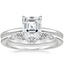 18K White Gold Flower Petal Diamond Ring with Yvette Diamond Ring