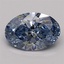1.11 Ct. Fancy Vivid Blue Oval Lab Grown Diamond