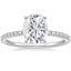 18K White Gold Ballad Half Coverage Diamond Ring (1/8 ct. tw.), smalltop view