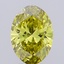 3.02 Ct. Fancy Vivid  Yellow Oval Lab Grown Diamond