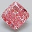 6.53 Ct. Fancy Vivid Pink Cushion Lab Grown Diamond