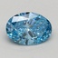 0.55 Ct. Fancy Vivid Blue Oval Lab Grown Diamond