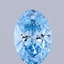 0.43 Ct. Fancy Vivid  Blue Oval Lab Grown Diamond