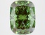 3.53 Ct. Fancy Vivid Green Cushion Lab Grown Diamond