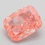3.12 Ct. Fancy Vivid  Pink Cushion Lab Grown Diamond
