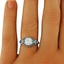 The Reese Ring, smalltop view on a hand
