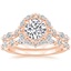 14K Rose Gold Versailles Halo Diamond Bridal Set