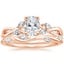 14K Rose Gold Willow Diamond Ring (1/8 ct. tw.) with Winding Willow Diamond Ring (1/8 ct. tw.)