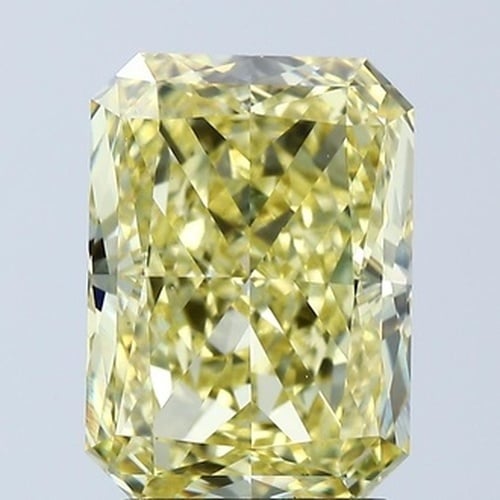 3.03 Ct. Fancy Vivid Yellow Radiant Lab Grown Diamond