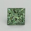 1.23 Ct. Fancy Vivid Pacific Green Princess Lab Grown Diamond