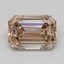 1.03 Ct. Very Light  Brown Emerald Lab Grown Diamond