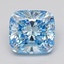 4.99 Ct. Fancy Vivid  Blue Cushion Lab Grown Diamond