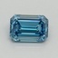 1.01 Ct. Fancy Vivid Blue Emerald Lab Grown Diamond